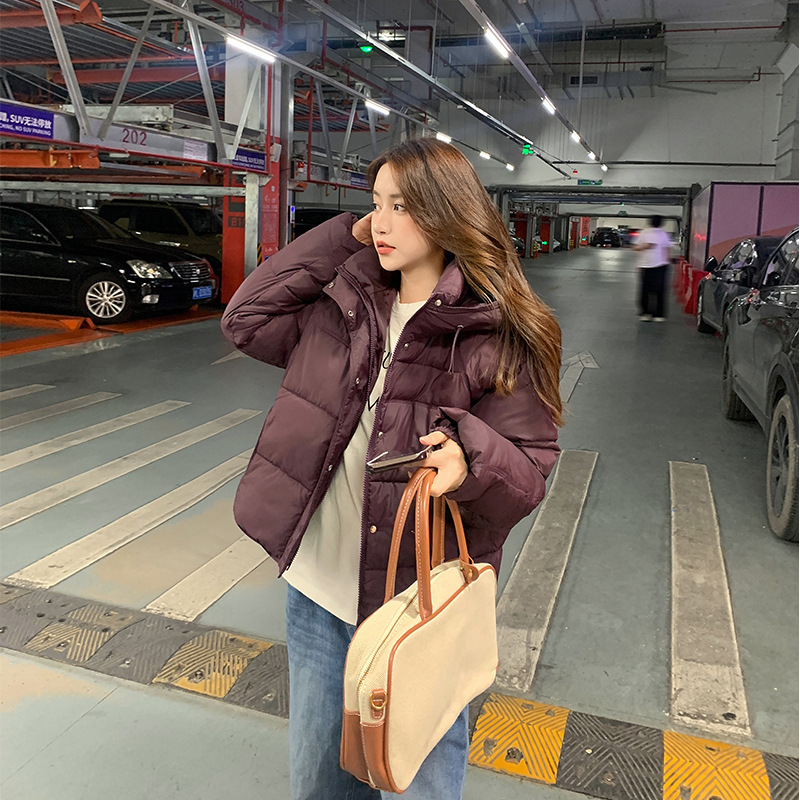 Ropa de pan relajada coreana para mujeres 2025 invierno nuevo corto de algodón casualidad de gran tamaño chaqueta de algodón image 4