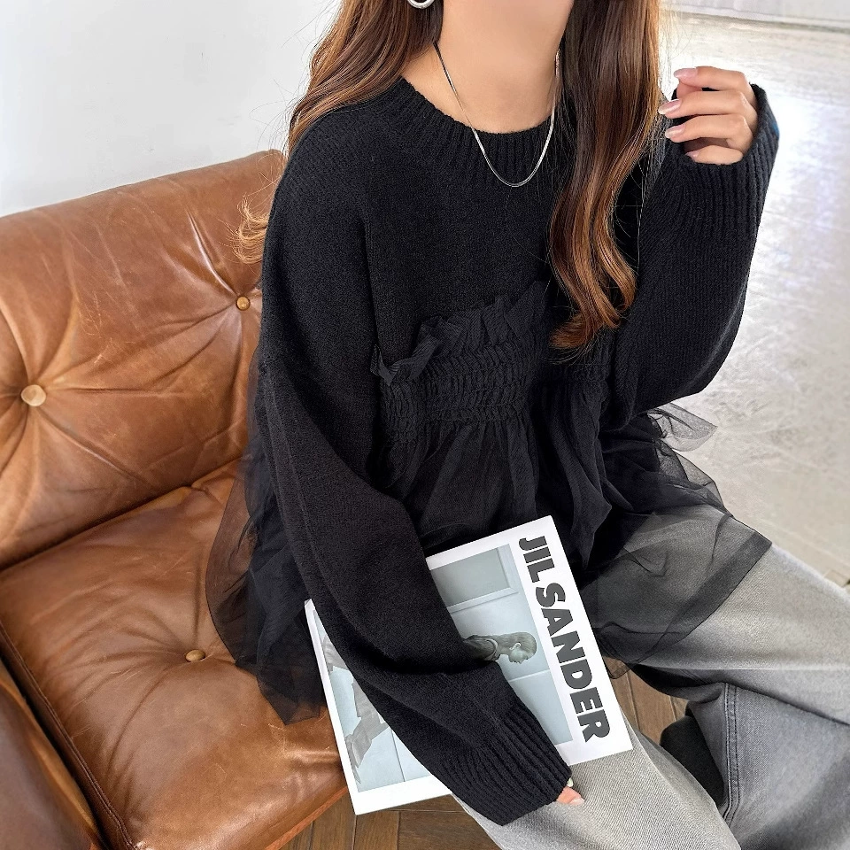 Japanese brand set, long-sleeve, sweater, (Physicals), Amazon, loose fit, Japanese and Korean