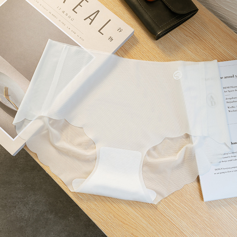 Pantalones de máscara de hadas seda de hielo sin costuras niñas seda ultrafina yoga fitness bragas invisibles blancas refrescante