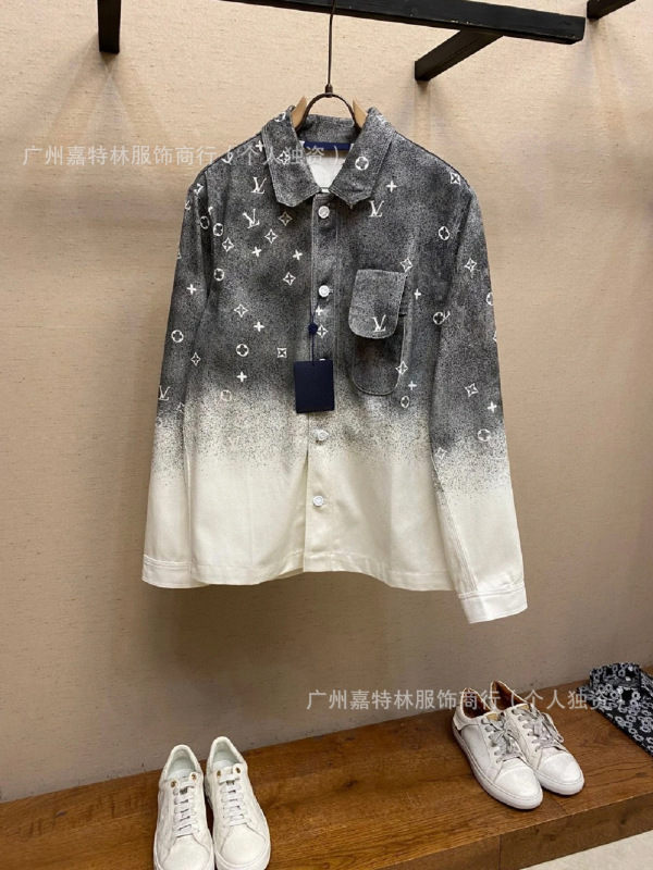 广州驴家新款满印星空渐变牛仔外套夹克宽松休闲男女驴家牛仔外套|undefined