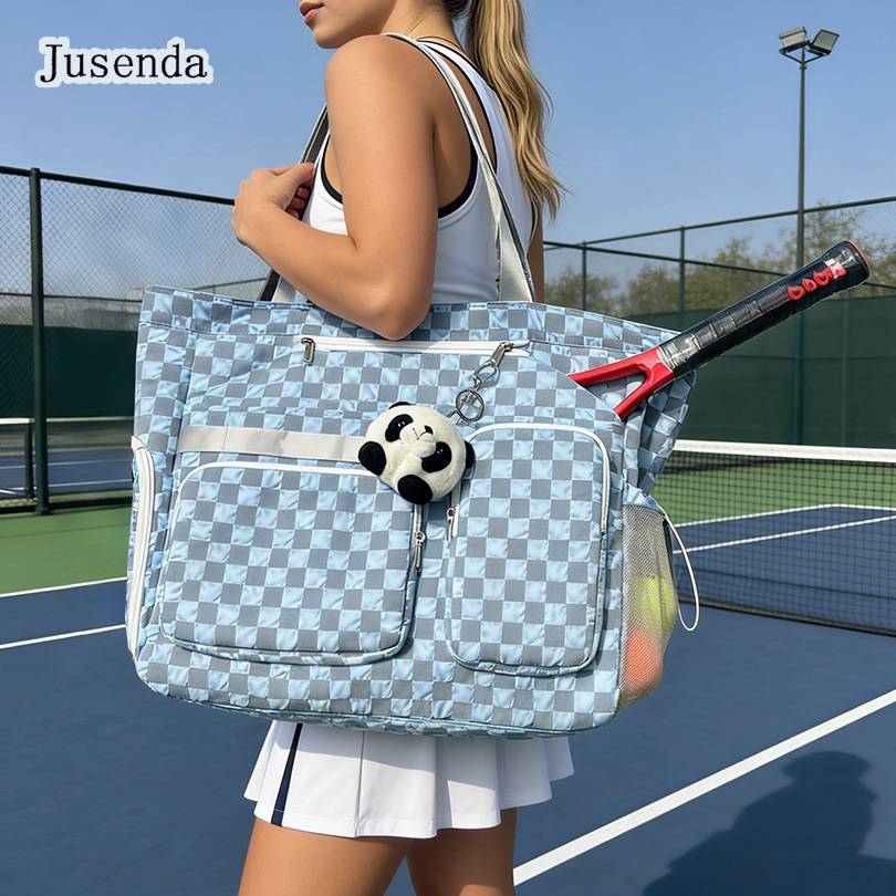 Cross-Border Tennis Bag, Large-Capacity New Sports Bag, Men's and Women's Badminton Racket Storage Bag, Pickleball Shoulder Bag, Customized