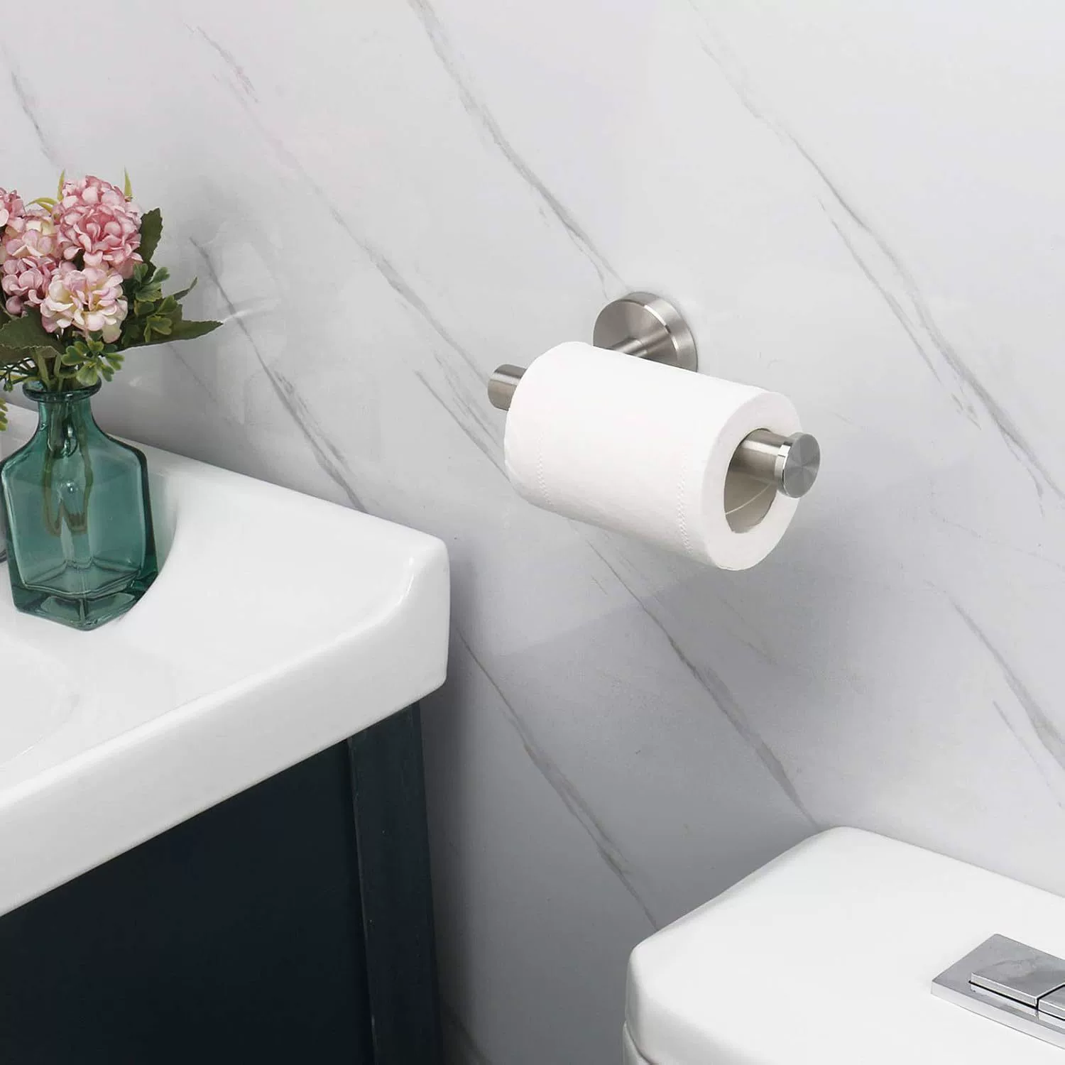 Cross-border 304 stainless steel paper towel holder bathroom roll paper holder kitchen napkin holder bathroom toilet paper holder