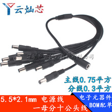 ȫ�~12V�Ӵ�DC5.5*2.1mm���^һ��ʮ�O���Դ�� һ��10DCĸ�^��