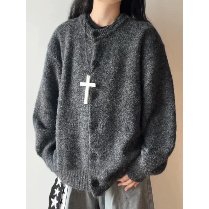 American-style floral yarn blend, faux cashmere, half-turtleneck sweater cardigan for women, autumn/winter, casual chic, high-end, thick knit outerwear American-style floral yarn blend, faux cashmere, half-turtleneck sweater cardigan for women, autumn/winter, casual chic, high-end, thick knit outerwear