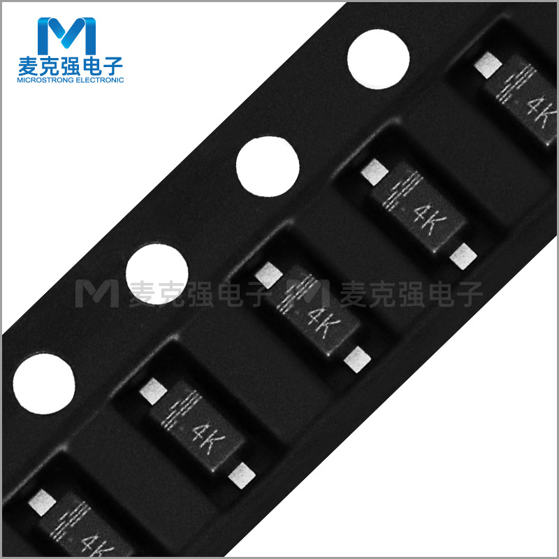 贴片稳压二极管MM1Z4V3 SOD-123丝印4K 稳压管0.5W 4.3V体积1206