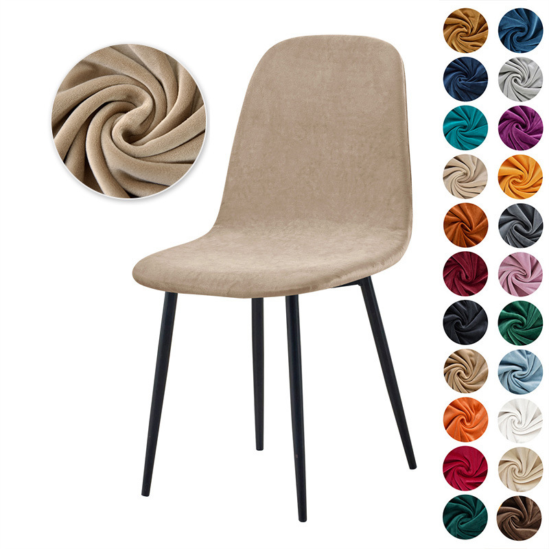 Funda para Silla de Comedor Semicircular de Terciopelo de Zorro Plateado, Transpirable, Antipolvo, para Hogar y Hotel image 16