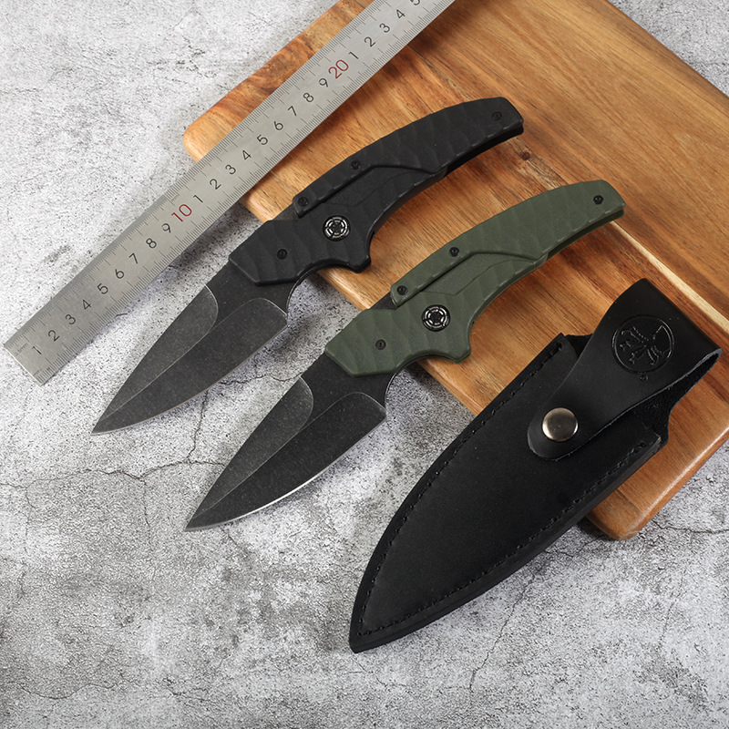 跨境热卖微技术户外折叠刀随身便携小刀二合一变形多功能实用刀