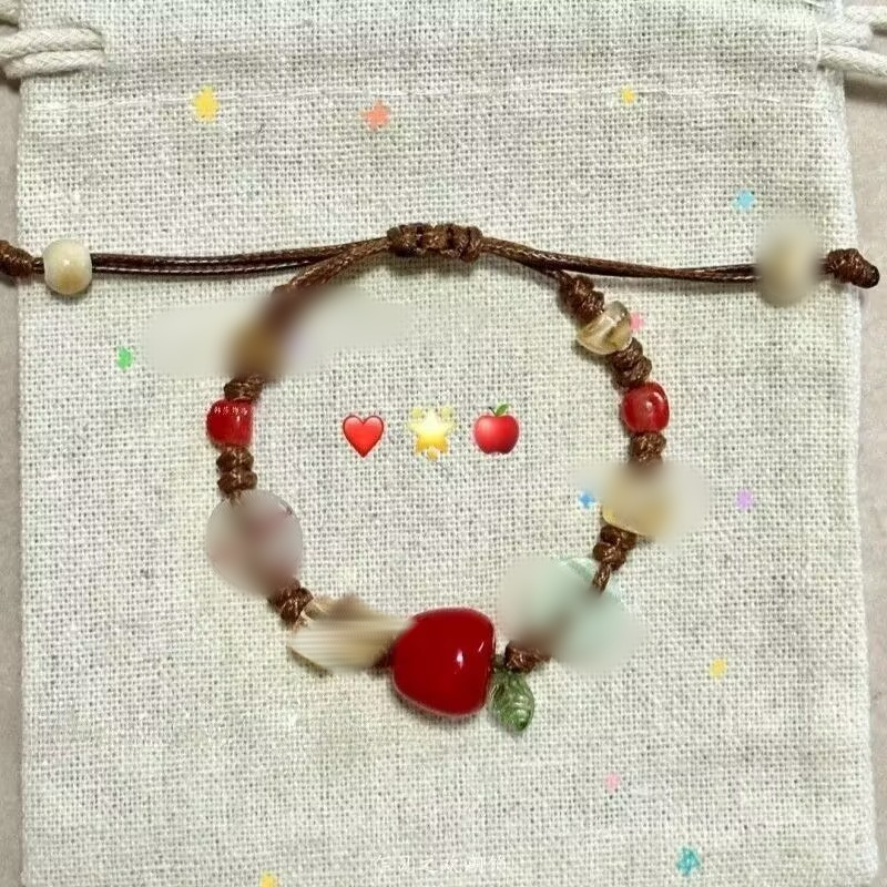 사과 단추 팔찌 [빨간 사과]