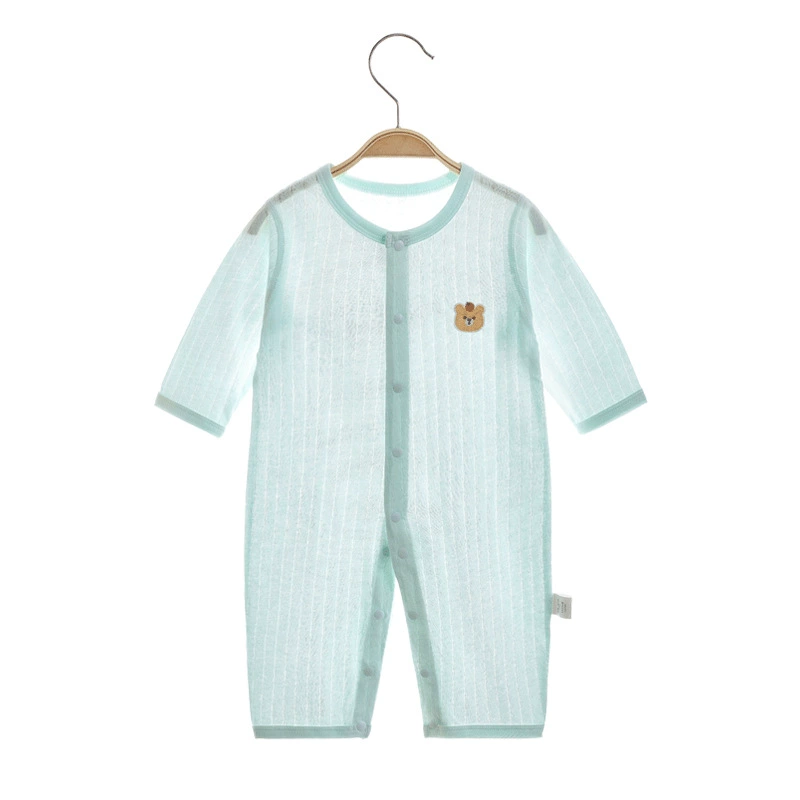 Детская летняя одежда новорожденные боди тонкая хлопковая ткань без костей кондиционер одежды 0–3 года