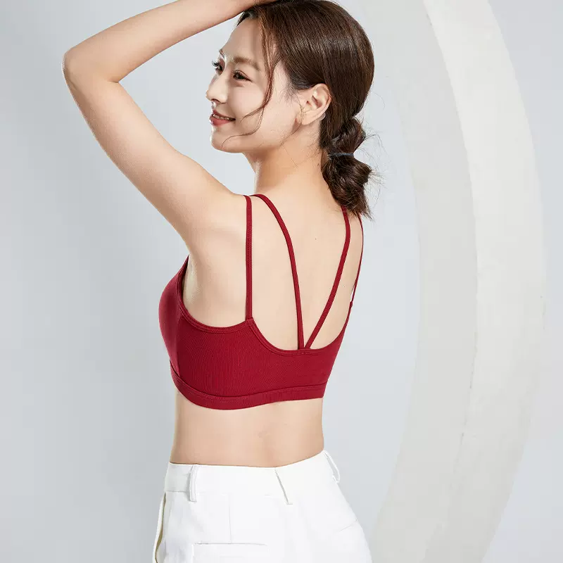 2025新款小吊带背心女内衣减振带胸垫女紧身性感美背抹胸外穿内衣