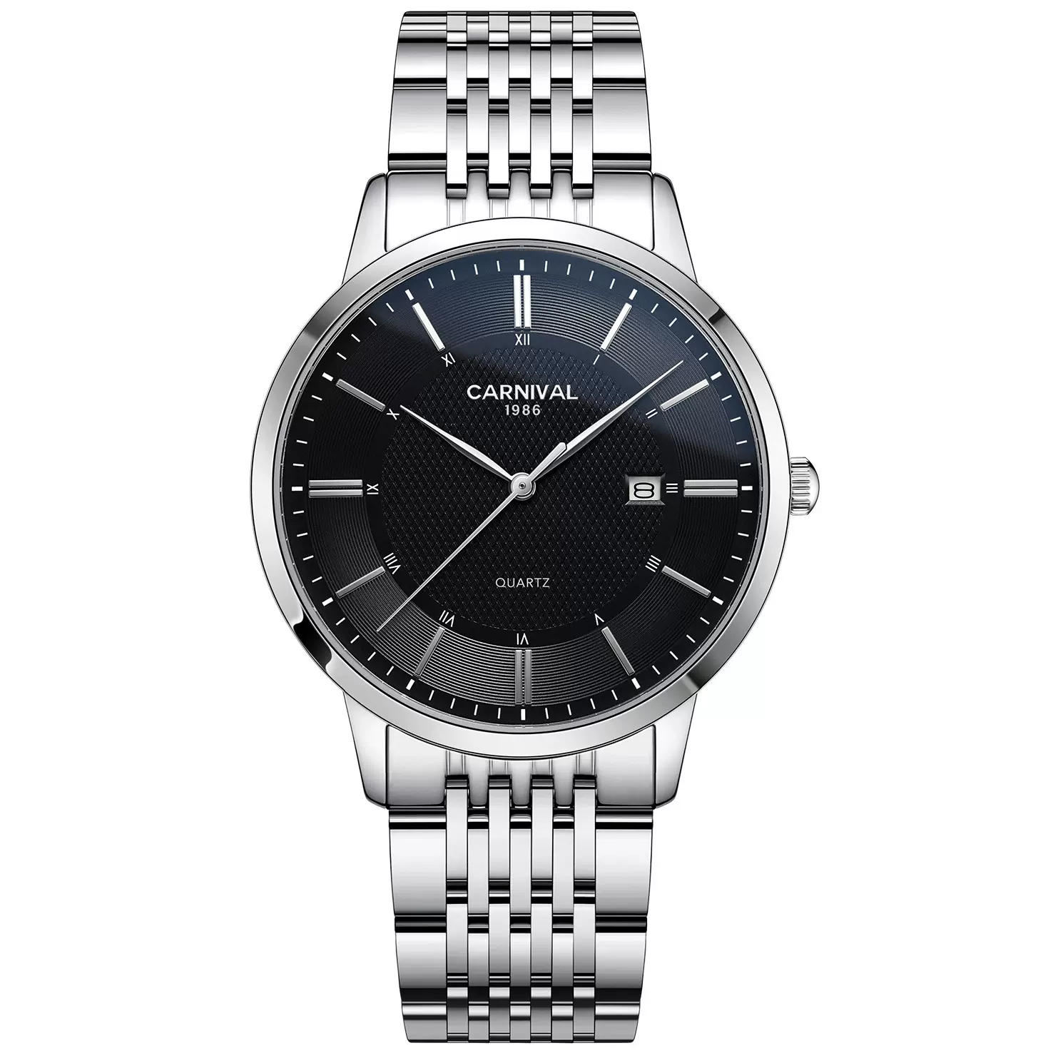 CARNIVAL嘉年华简约薄款OEM小单定制手表男士时尚商务石英腕表