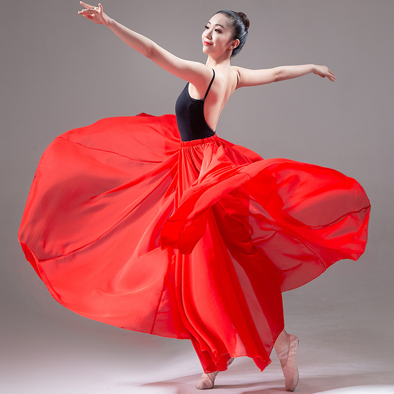 Classical dance big skirt performance clothing dresses double -layer…