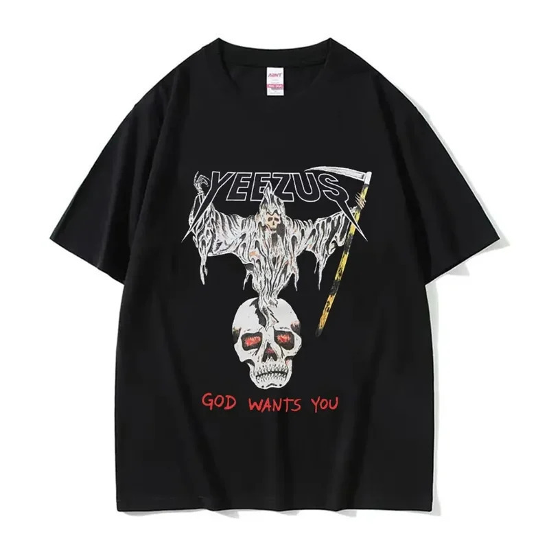 [European Size Cotton t] Kanye West Yeezus God Wants You Oversized T-Shirt