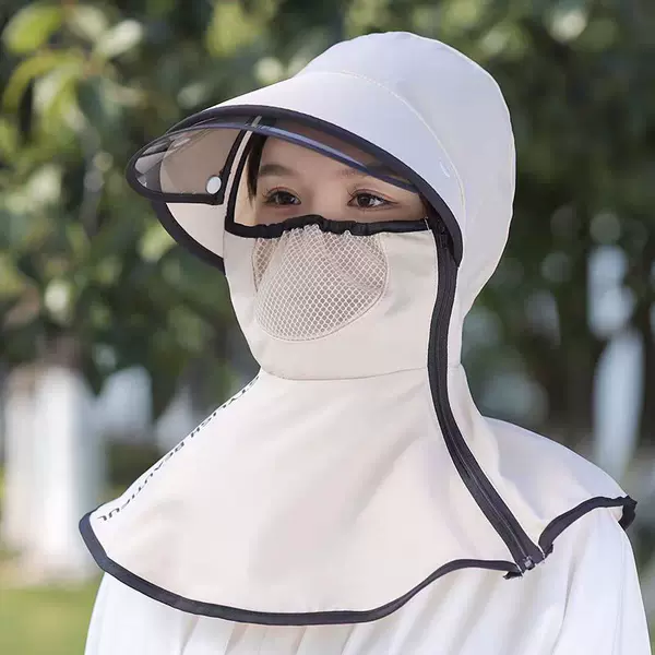 Summer Sun Protection Neck Hat Big Brim Hat Women's Sun Hat Riding Face Cover Mask Outdoor UV Protection Sun Hat