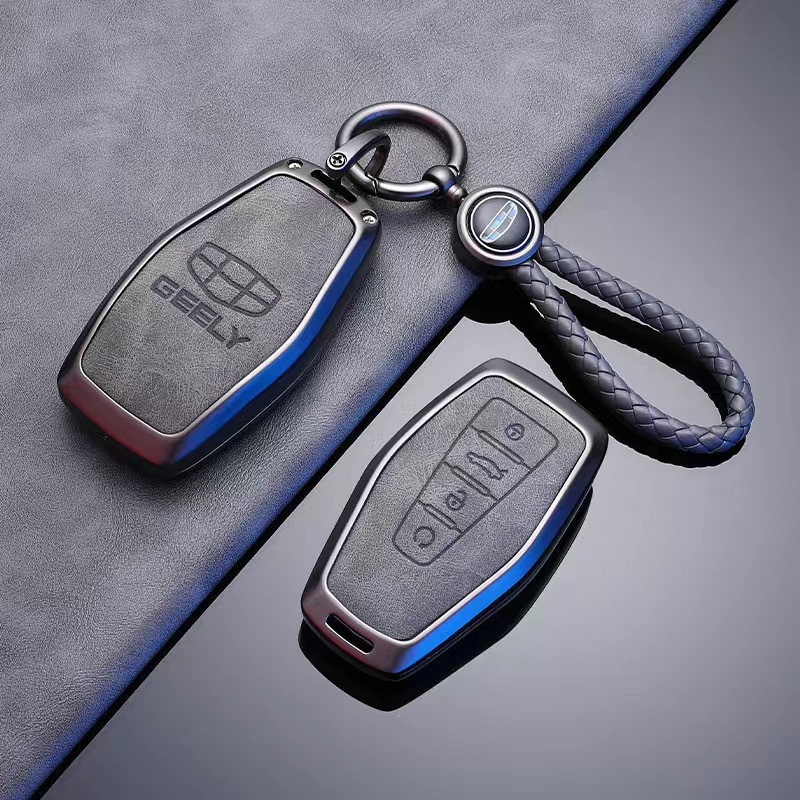 고급 그레이 [아연 합금 프레임] + 자동차 로고 브레이드 로프