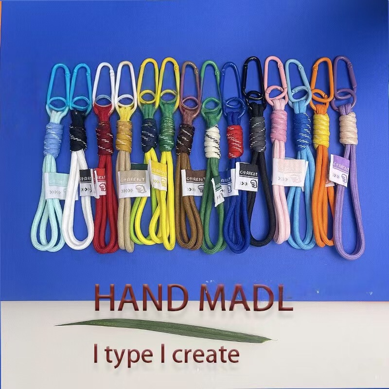 Keychain Lanyard Women's Exquisite High-end Anti-loss Nylon Metal Bag Doll Doll Pendant Mobile Phone Hanging Rope