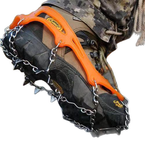 卸売り屋外8歯10歯ステンレスチェーン氷爪雪地ロッククライミング登山滑り止め靴カバー雪