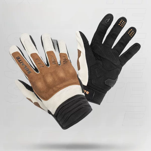 Sulaiteg3 Motorcycle Riding Gloves Spring and Summer Full-Finger Breathable Pvc Knuckle Protection Conductive Touch Screen Gloves