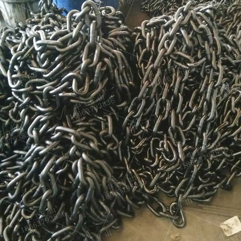 25锰钒材质刮板机链条48*152矿用圆环链锰钢40T刮板输送机链条