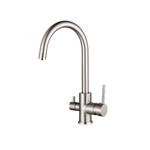 Foreign Trade 304 Stainless Steel Three-In-One Double-Open Faucet Hot and Cold Kitchen Water Purifier Direct Drinking Sink Household Faucet