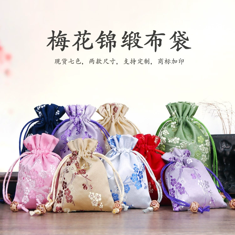 Маленькая тканевая сумка пояс на шнурке сумка для хранения хлопка и льна Парча Культурная игровая сумка поясная сумка Сумка из бусин Будды счастливая сумка оптом