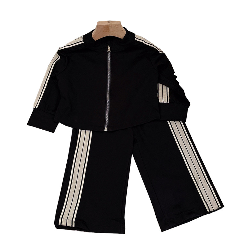 Girls' Sports Set 2023 Spring Autumn New Korean Edition Fashionable Baby Long Sleeve Casual Sweater and Pants Two_voghion.com