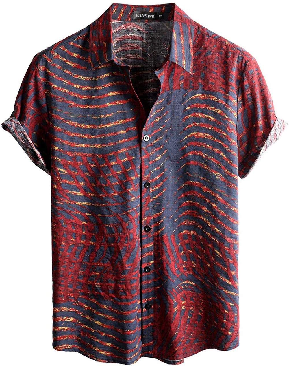 El verano Hawaiano de los hombres fronterizos del Amazonas imprimió la Fábrica de la fuente de la camisa de manga corta DINGZHI