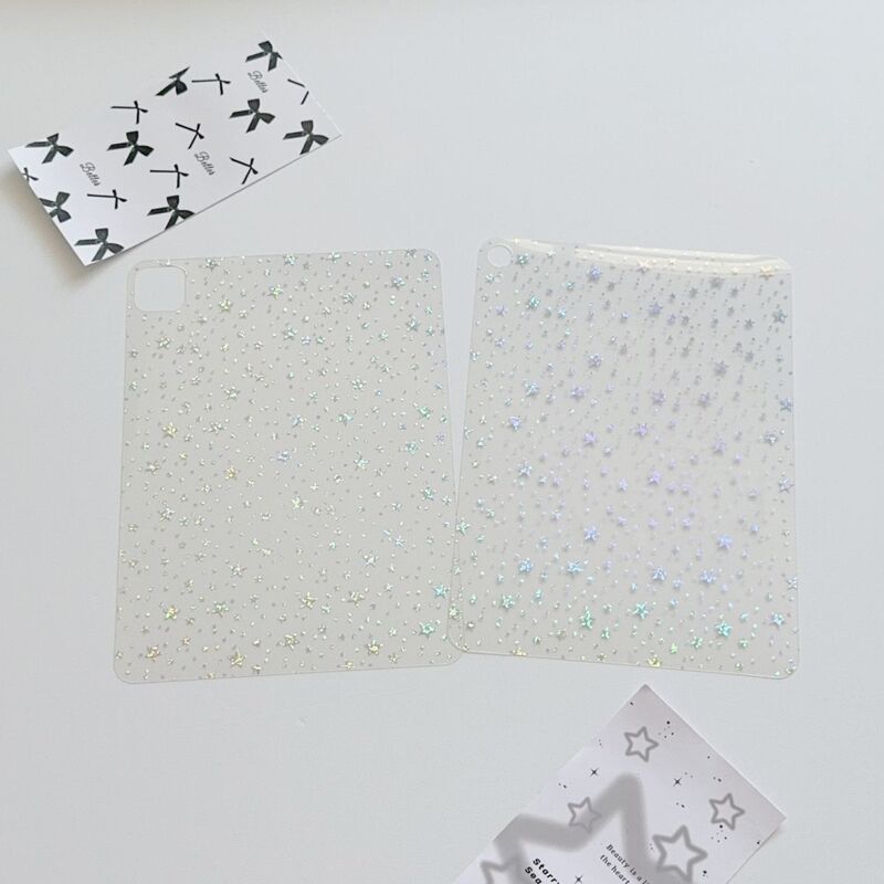 Star-themed flat back card suitable for iPad tablet series, DIY Guka Aurora Laser Paintable Transparent Flat Back Card Star-themed flat back card suitable for iPad tablet series, DIY Guka Aurora Laser Paintable Transparent Flat Back Card