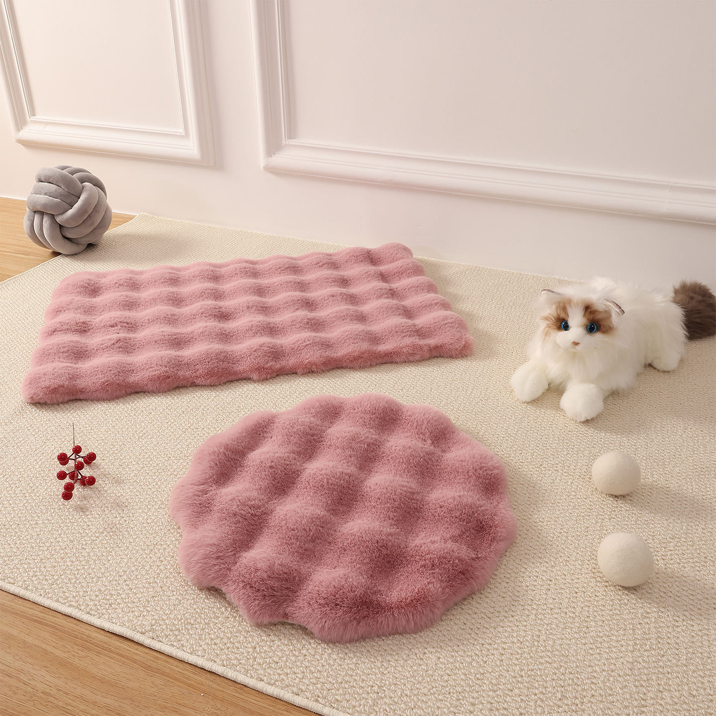 Cojín para mascotas, cojín para perros y gatos, cojín antideslizante, cojín para gatos redondo, cojín para dormir, cojín para perros y gatos