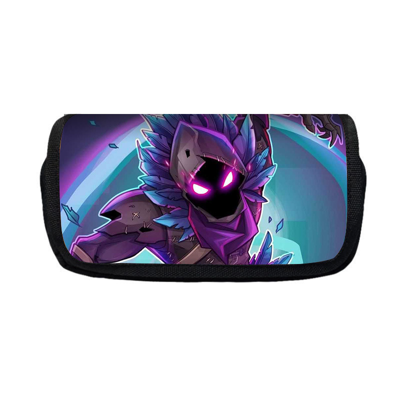 Nuevo salvaje bolsas de lápiz de estudiantes de gran capacidad caja de papelería personaje creativo de niños caja de lápiz doble lote transfronterizo