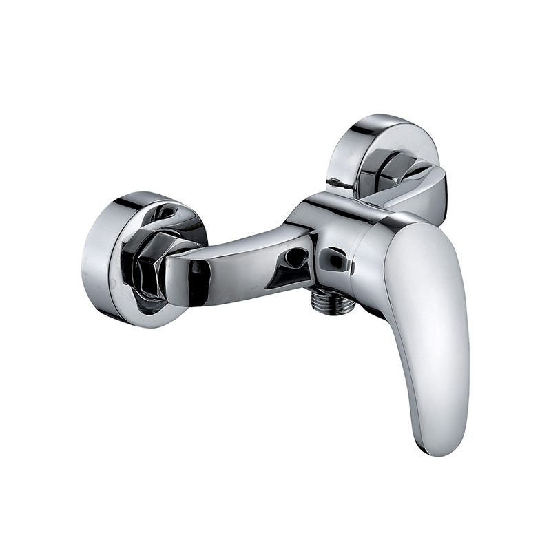 Válvula mezcladora de cobre Ingeniería de la escuela baño simple traje de baño grifo de la bañera del hogar a prueba de explosiones de dos juntas grifo de la ducha