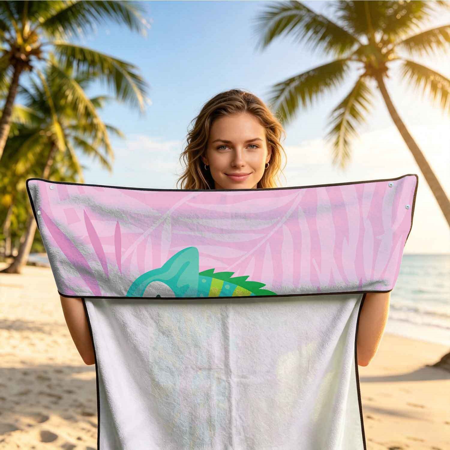 Summer bath towel and car seat cover 2-in-1, ultra-fine fiber outdoor beach and car dual-use universal seat cushion