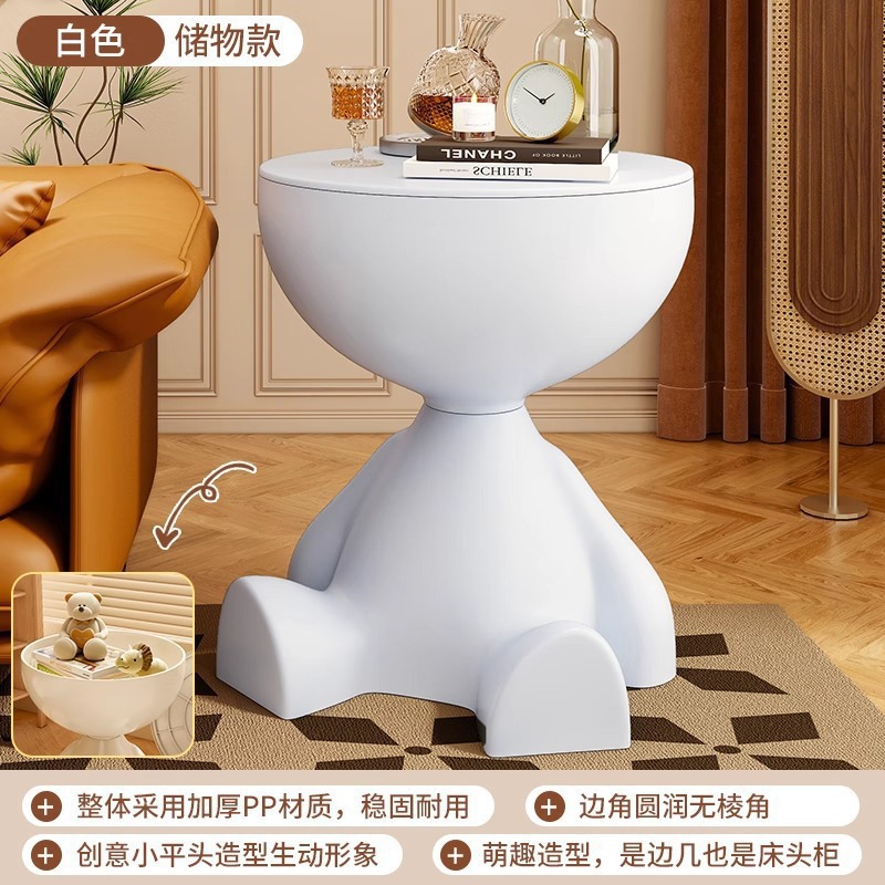 [작은 플랫 헤드 스타일] 수납형-소형-화이트 [28-28-38]