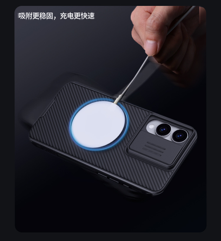 Ốp lưng từ tính Samsung S25 Edge Nillkin chống nhìn trộm, nắp đẩy ống kính — Gương đen PRO màu đen, Gương đen PRO xanh lam, Gương đen PRO xanh đậm, Gương đen PRO [mẫu từ tính] màu đen chi tiết 8