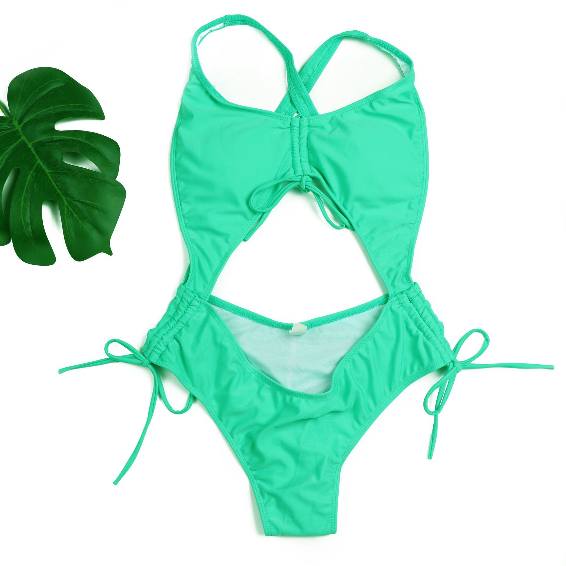 Breathable Function Women's Solid Color 2 Piece Set Bikinis