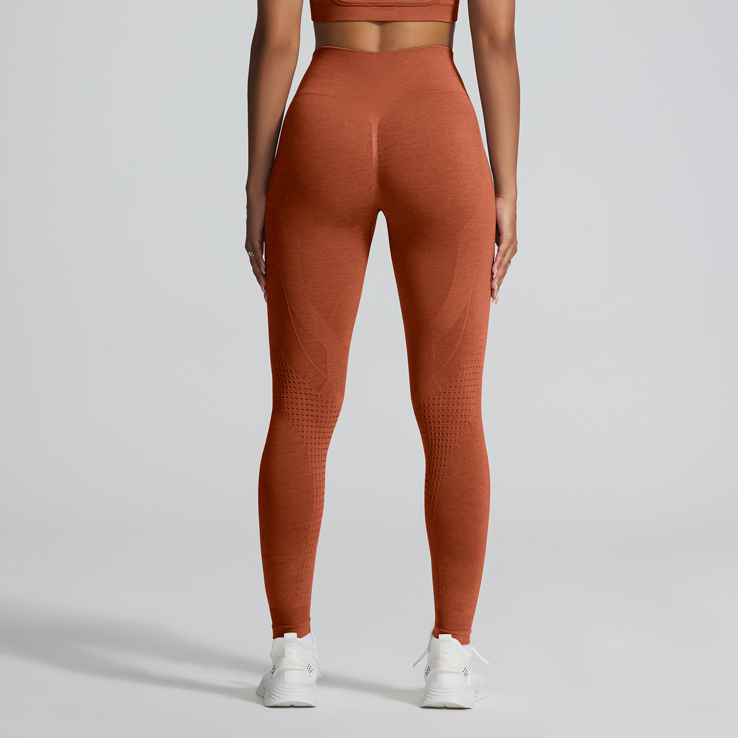 Amazonas catiónico ultra suave sensación sin pellizco de mujer apretado caderas de belleza Jacquard nueve pantalones de gimnasio