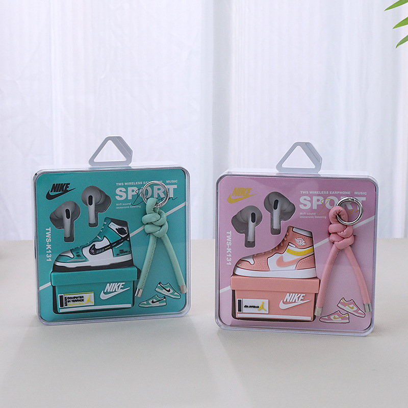 跨境新款TWS-K131入耳式无线蓝牙耳机超长续航AJ球鞋鞋盒挂件套装