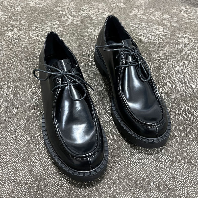 【玩鞋的老王】2025新款英伦厚底增高德比鞋男士休闲商务西装皮鞋