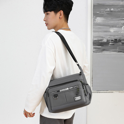 Large Capacity Unisex Shoulder Bag Backpack Casual Oxford Cloth Men's Crossbody Phone Lightweight Office Outing Durable