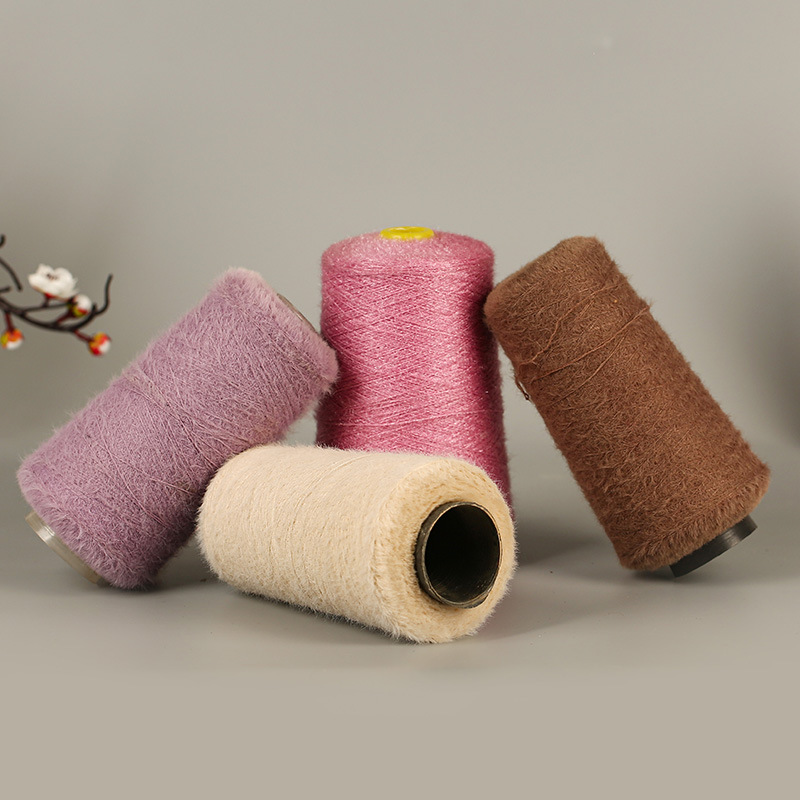 超柔顺 1.3、2.0、4.0 cm仿貂纱线羽毛纱外贸秋冬针织毛衣纱线