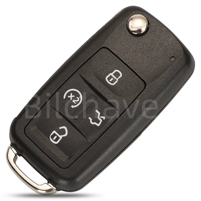 Suitable for Volkswagen 4/5 Key Tiguan Golf Sagitar Mk6 Polo Remote Control Foldableing Key Replacement Shell (Car Keys) - 4-key-a