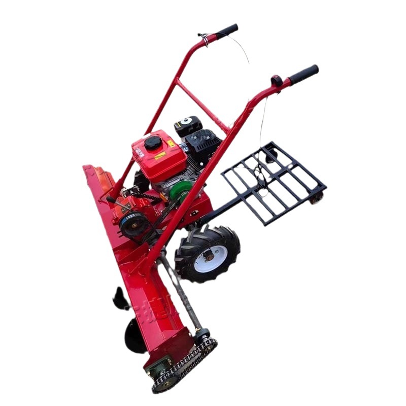 Pequeña gasolina nieve barredora invierno al aire libre carretera mano empuje nieve barredora ciudad nieve equipo de barrido