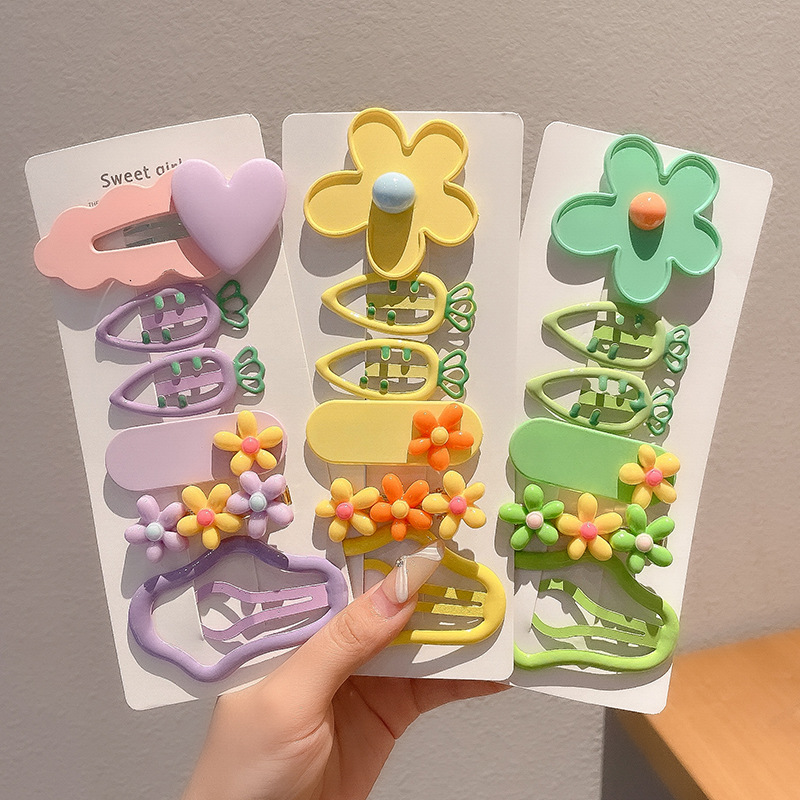 2024 nuevo clip BB de color lindo clip de cabello de boca de pato chica lateral clip de frange para niños tocado tarjeta de cabello rotura