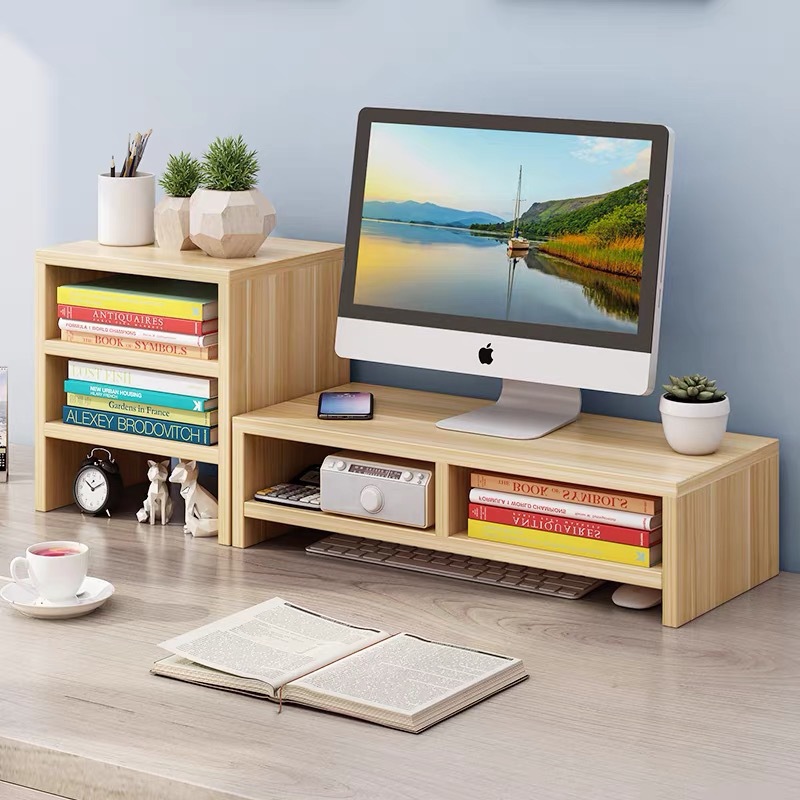 台式桌面收纳架子办公桌置物架电脑增高架托架显示器支架垫高底座