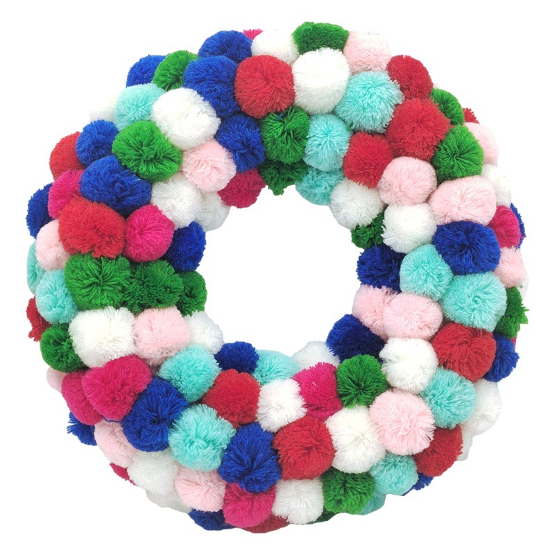 Amazon popular nuevo árbol de Navidad guirnalda lana material colorido decoración del hogar colgante árbol de Navidad decoración de Navidad