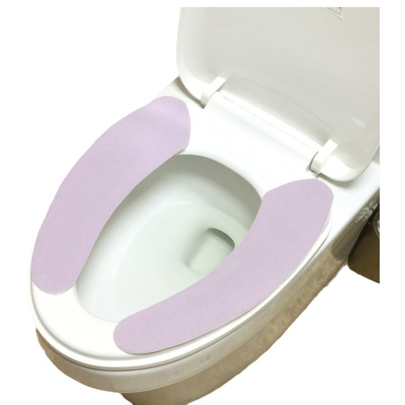 Fábrica adhesivo pegatinas de baño de primavera y otoño alfombra de baño se puede cortar a voluntad pegatinas de inodoro de color sólido al por mayor