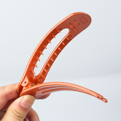 New large forehead bangs clip, fashionable macaron duckbill clip, makeup seamless side clip, transparent broken hair clip