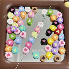 ペイント合金ラブバブルフレームビーズ diy ブレスレットルースビーズバッグぶら下げ携帯電話チェーンネックレスブレスレットアクセサリー材料