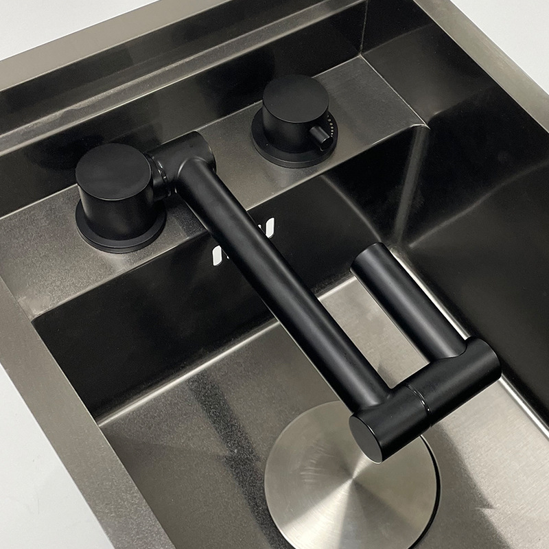 304 stainless steel sink, hidden lift folding faucet, invisible faucet, cold, hot and pure water three-in-one undefined