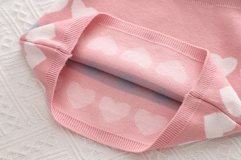 Ensemble de jupe deux pièces pour bébé et enfant en tricot pour fille, cardigan New Love, printemps et automne_voghion.com